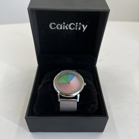 Cakcity Womens Colorful Waterproof Wrist Watch - Unisex Stainless Steel Quartz